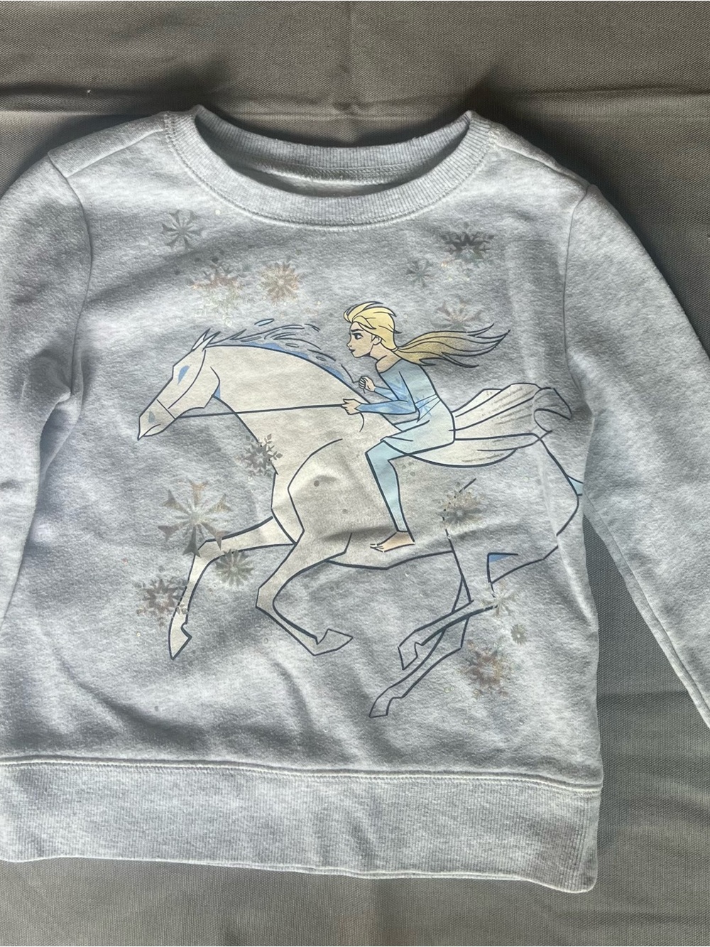 jumping beans Light Gray Elsa Riding Horse Graphic Sweatshirt